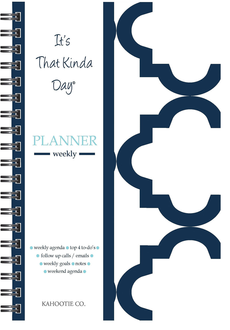 Kahootie Co. Weekly Planner, 6" x 9", Navy (ITKWN)