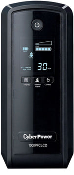 CyberPower PFC Sinewave Series 1000VA UPS, 10-Outlets, Black (CP1000PFCLCD)