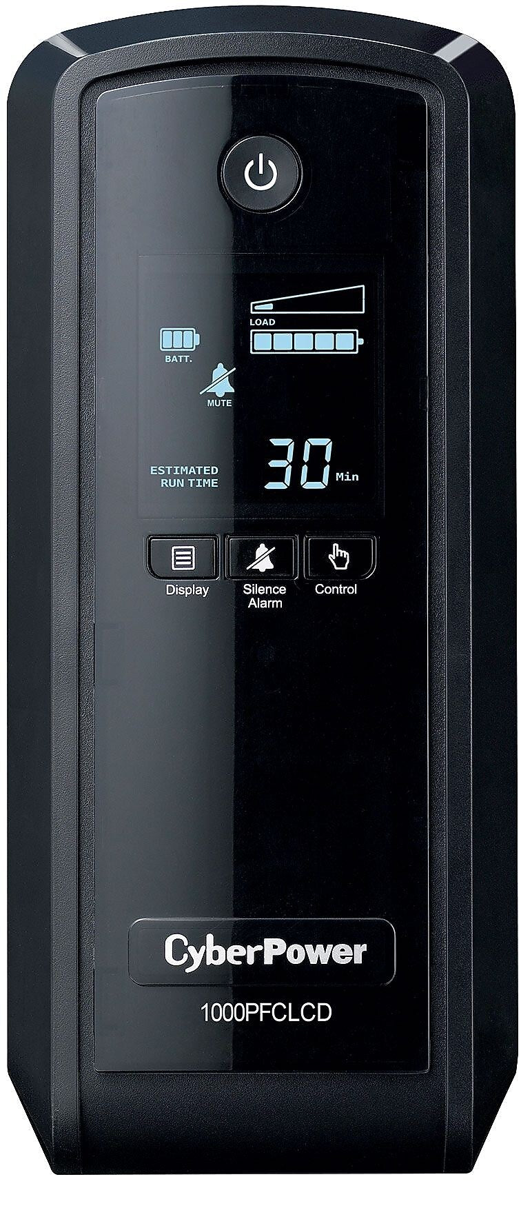 CyberPower PFC Sinewave Series 1000VA UPS, 10-Outlets, Black (CP1000PFCLCD)
