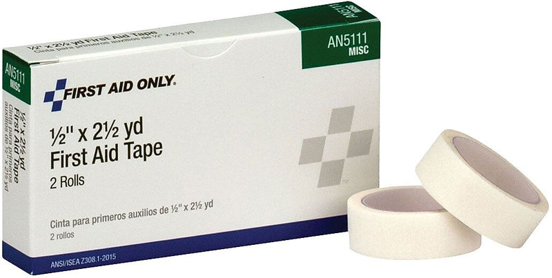 First Aid Only First Aid Tape, Paper, 1/2", 2/Box (AN5111)