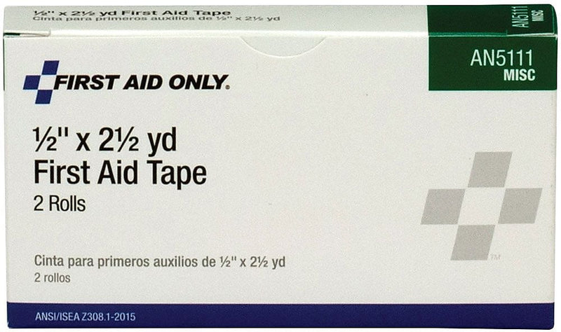 First Aid Only First Aid Tape, Paper, 1/2", 2/Box (AN5111)