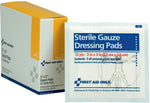 First Aid Only Sterile Gauze Dressing Pads, 12-Ply, 3" x 3", 20/Box (I211)
