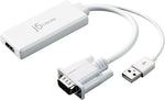 j5create VGA to HDMI Video Audio Adapter, Male to Female, White (JDA214)