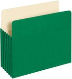 Pendaflex 10% Recycled Reinforced File Pocket, 5 1/4" Expansion, Letter Size, Green (2366397)