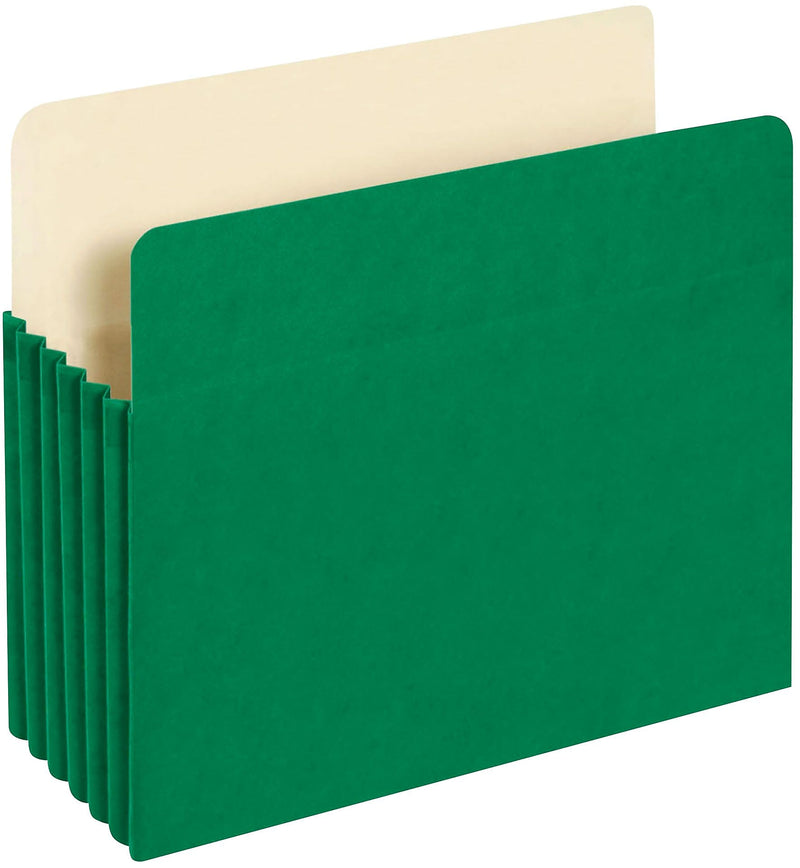 Pendaflex 10% Recycled Reinforced File Pocket, 5 1/4" Expansion, Letter Size, Green (2366397)