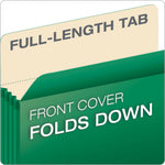 Pendaflex 10% Recycled Reinforced File Pocket, 5 1/4" Expansion, Letter Size, Green (2366397)