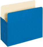 Pendaflex 10% Recycled Reinforced File Pocket, 5 1/4" Expansion, Letter Size, Blue (2371146)