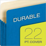 Pendaflex 10% Recycled Reinforced File Pocket, 5 1/4" Expansion, Letter Size, Blue (2371146)