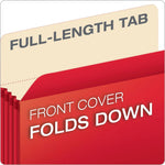 Pendaflex 10% Recycled Reinforced File Pocket, 5 1/4" Expansion, Letter Size, Red (2548672)