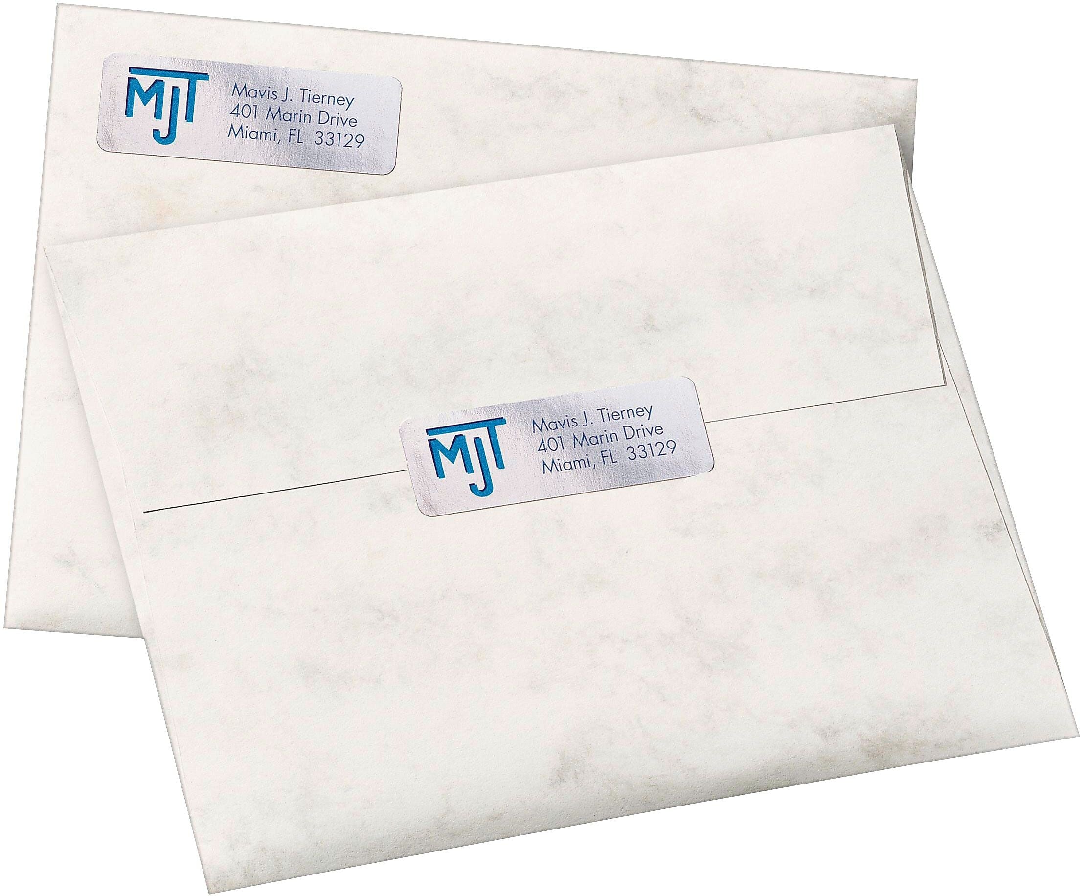 Avery Inkjet Foil Mailing Labels, Silver, 3/4" x 2-1/4", 30 Labels/Sheet, 10 Sheets/Pack, 300 Labels/Pack (8986)