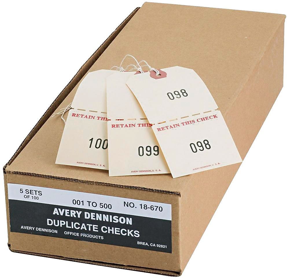 Avery 4.75" Auto Park Tags, Manila, 500/Box (18670)