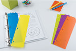 Avery Snap-In Plastic Bookmark Dividers, Assorted Colors with White Labels, Set of 5 (24908)