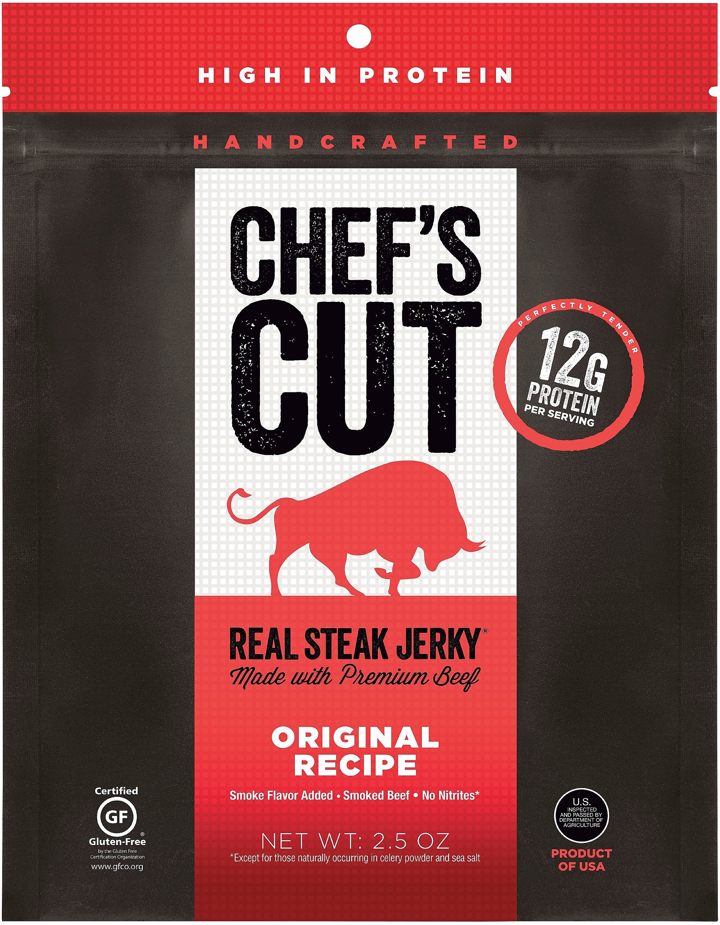 Chef's Cut Real Steak Original Recipe Beef Jerky, 2.5 oz. (CCR00500)
