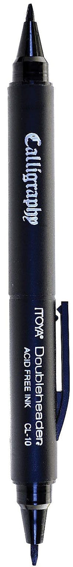 Itoya Doubleheader Calligraphy Marker, Black, 12/Pk