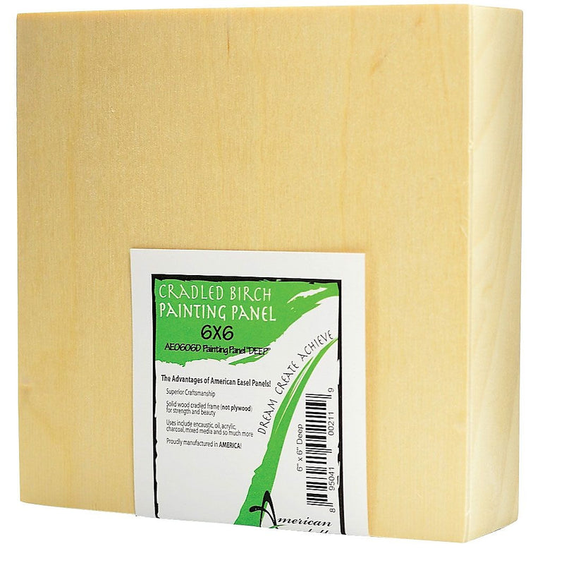 American Easel 1 5/8 In. Cradled Wood Painting Panels 6 In. X 6 In. [Pack Of 3]