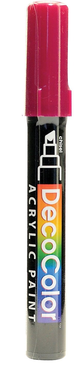 Marvy Uchida Decocolor Acrylic Paint Markers Aubergine Chisel Tip [Pack Of 6]