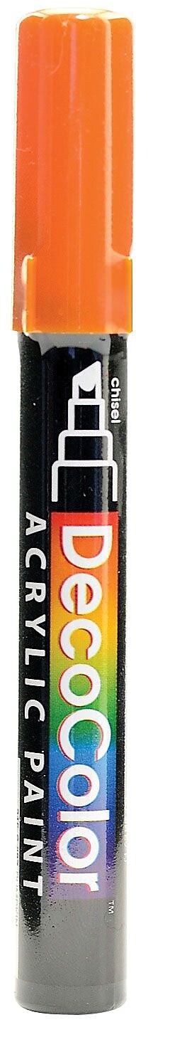 Marvy Uchida Decocolor Acrylic Paint Markers Pumpkin Chisel Tip [Pack Of 6]