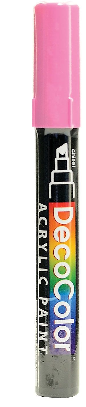 Marvy Uchida Decocolor Acrylic Paint Markers Bubblegum Chisel Tip [Pack Of 6]