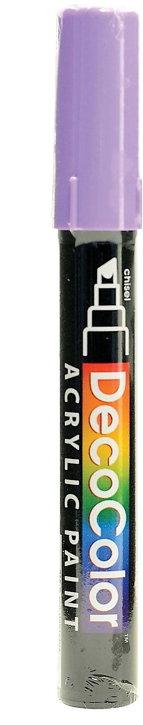 Marvy Uchida Decocolor Acrylic Paint Markers Wisteria Chisel Tip [Pack Of 6]