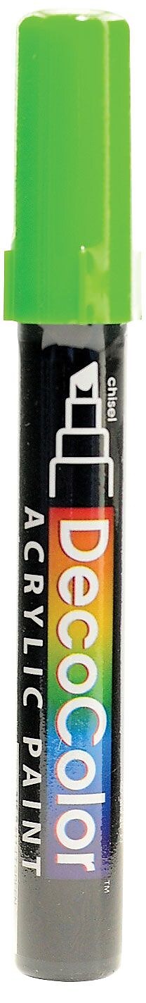 Marvy Uchida Decocolor Acrylic Paint Markers Light Green Chisel Tip [Pack Of 6]