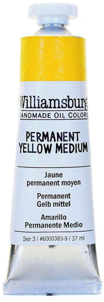 Williamsburg Handmade Oil Colors, Permanent Yellow Medium, 37 ml