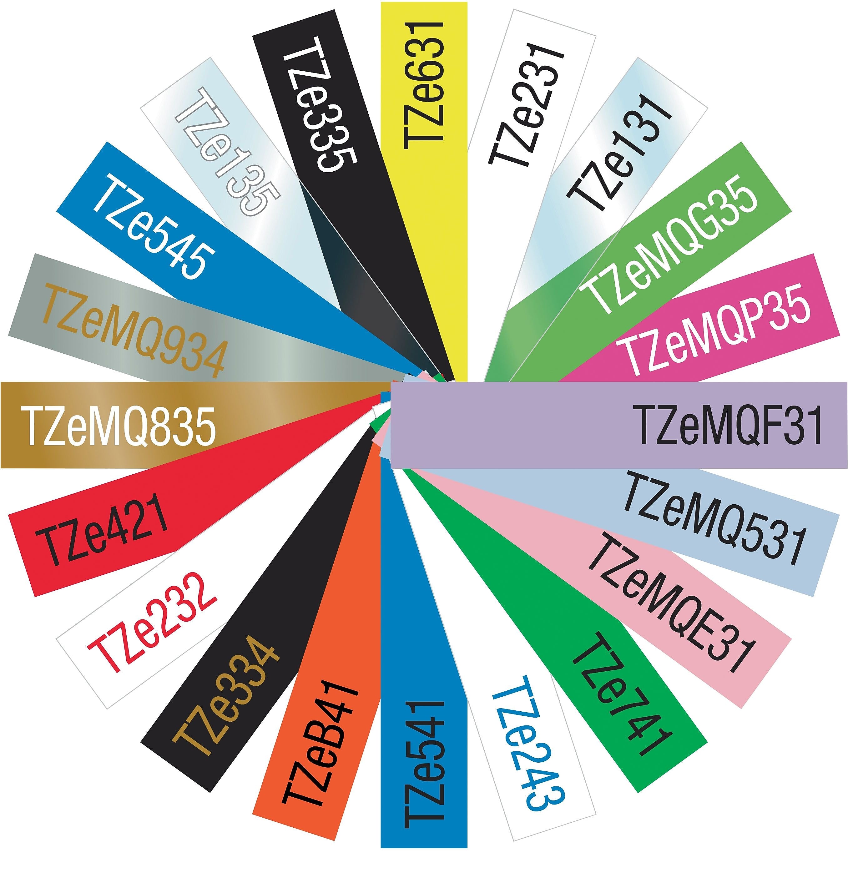 Brother TZe Laminated Label Maker Tape, 0.5" x 26.25', Black on Pastel Purple (TZEMQF31)