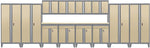 Sandusky Modular 14 pc. Set Storage System, Charcoal Frame/ Tropic Sand Doors