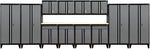 Sandusky Modular 14 pc. Set Storage System, Black Frame/Charcoal Doors