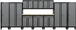 Sandusky Modular 11 pc. Set Storage System, Black Frame/Charcoal Doors