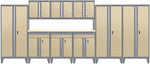 Sandusky Modular 10 pc. Set Storage System, Charcoal Frame/ Tropic Sand Doors
