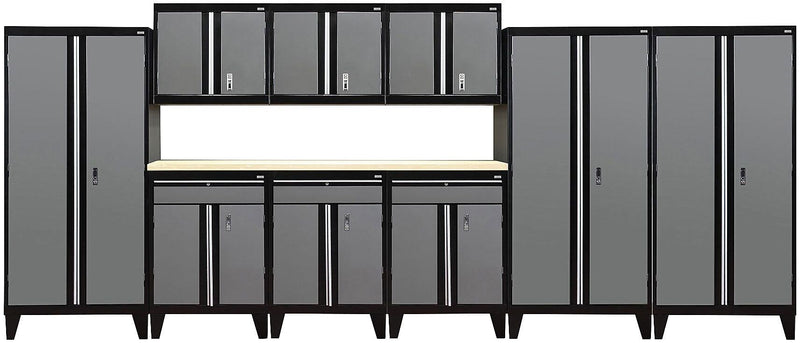 Sandusky Modular 10 pc. Set Storage System, Black Frame/Charcoal Doors