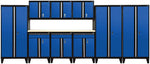 Sandusky Modular 10 pc. Set Storage System, Black Frame/Blue Doors