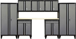 Sandusky Modular 8 pc. Set Storage System, Black Frame/Multi Granite Doors