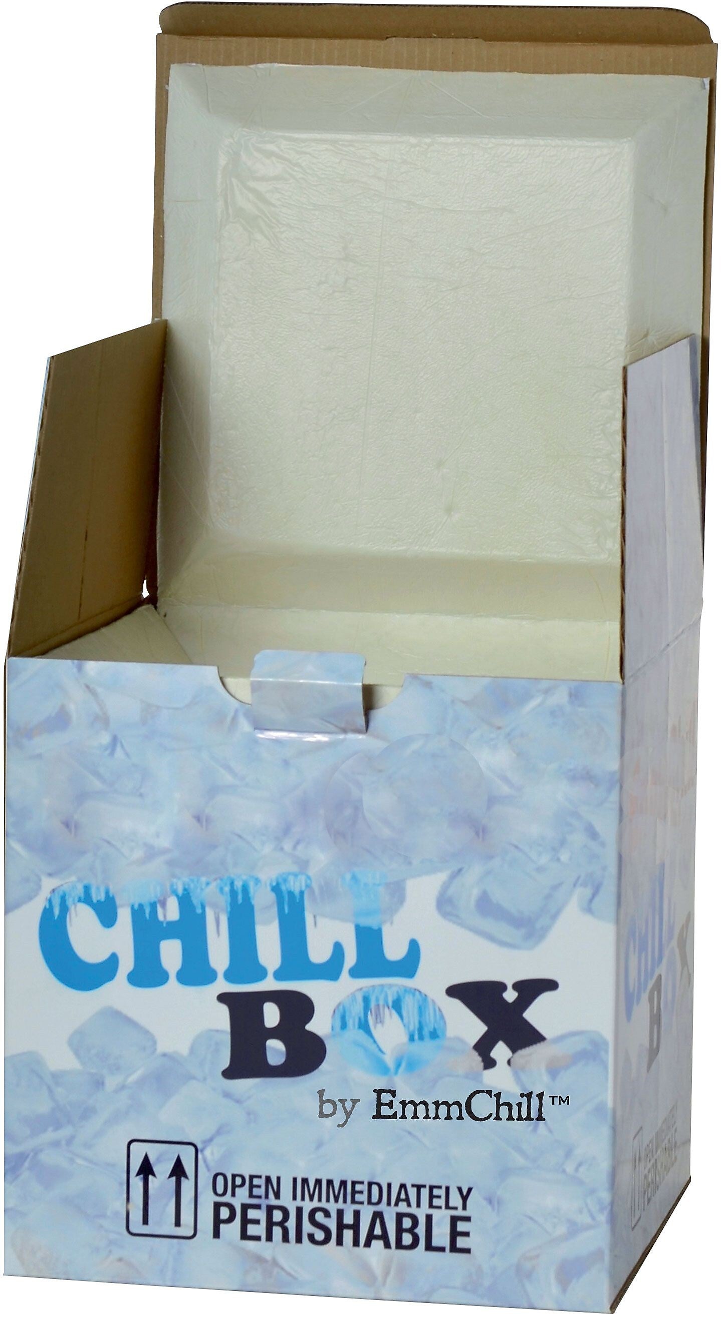 EmmChill Chill Box 9" x 9" x 9" Insulated Shipping Containers, 1.5" Thick (CB12)