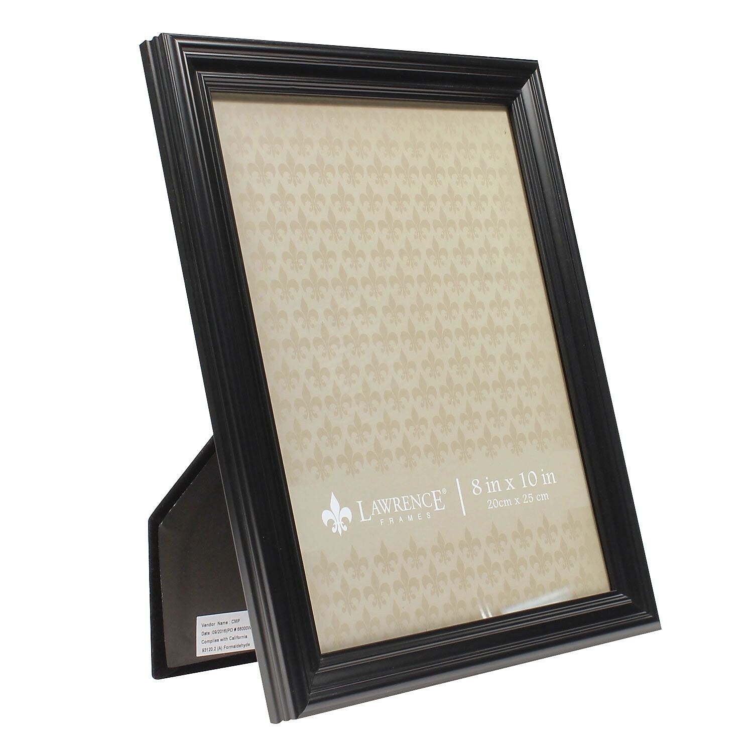Lawrence Frames 8" x 10" Classic Detailed Black Picture Frame (535480)