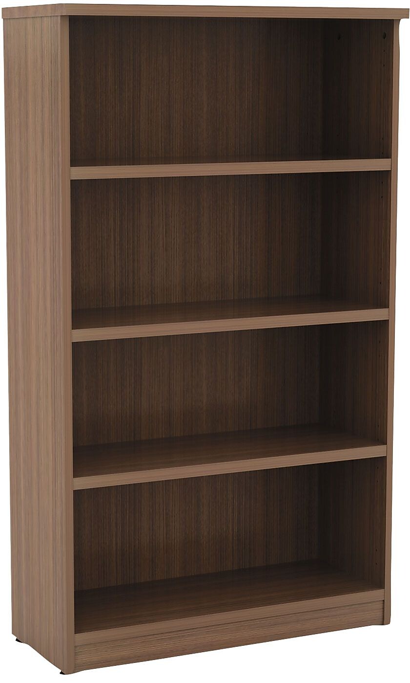 Alera Valencia Series Bookcase, 4-Shelf, 31-3/4"W, Modern Walnut