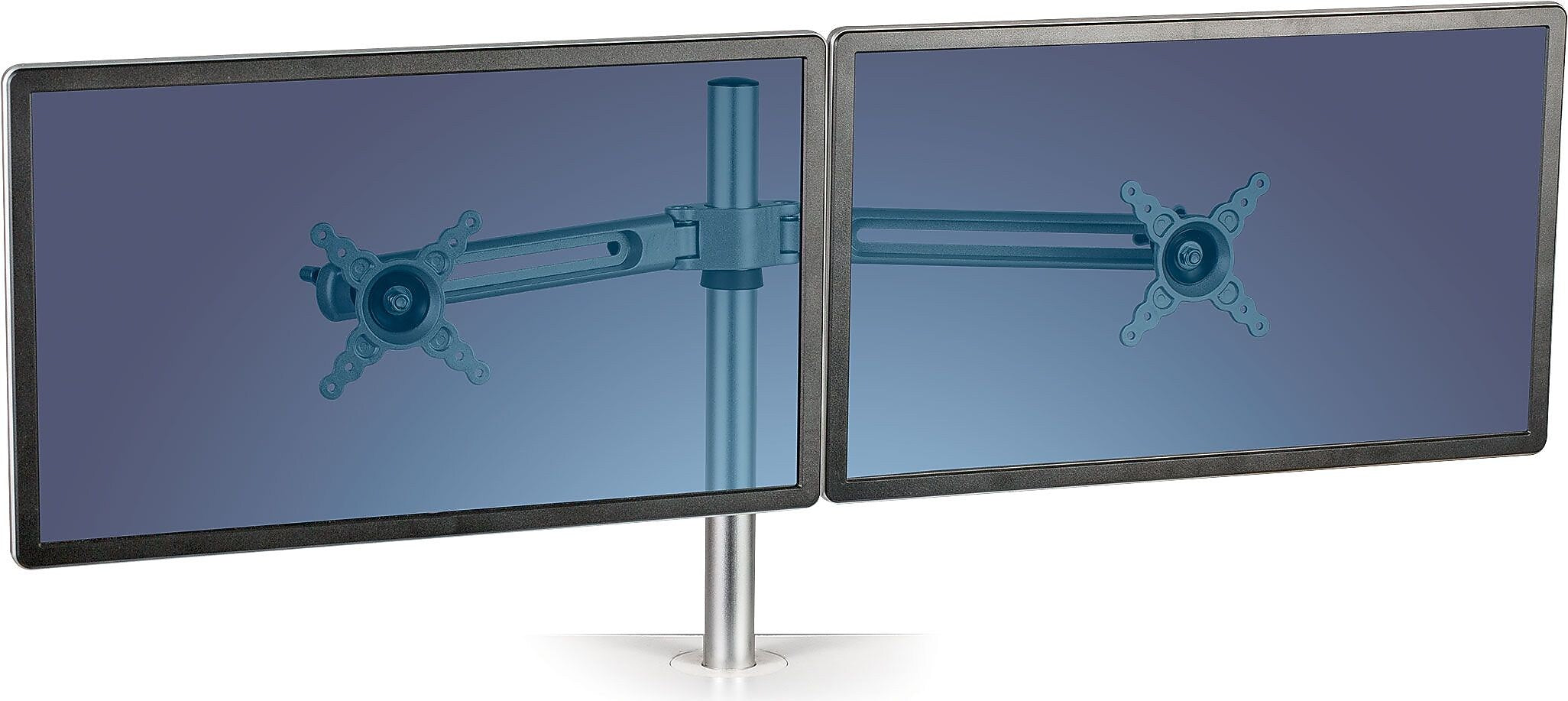 Fellowes Lotus Adjustable Monitor Arm, Up to 27" Monitor, Silver (8042901)