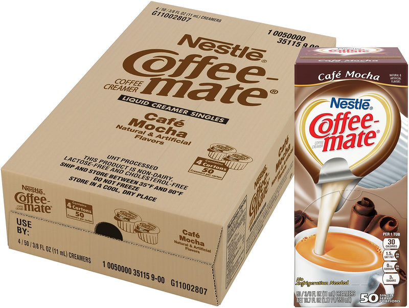 Coffee mate Café Mocha Liquid Creamer, 0.375 oz., 200/Carton (NES35115CT)