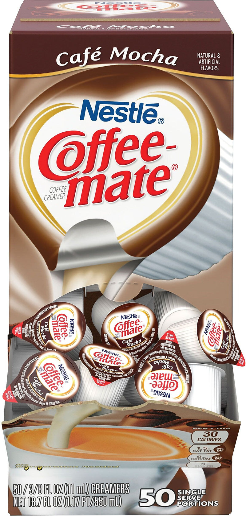 Coffee mate Café Mocha Liquid Creamer, 0.375 oz., 200/Carton (NES35115CT)