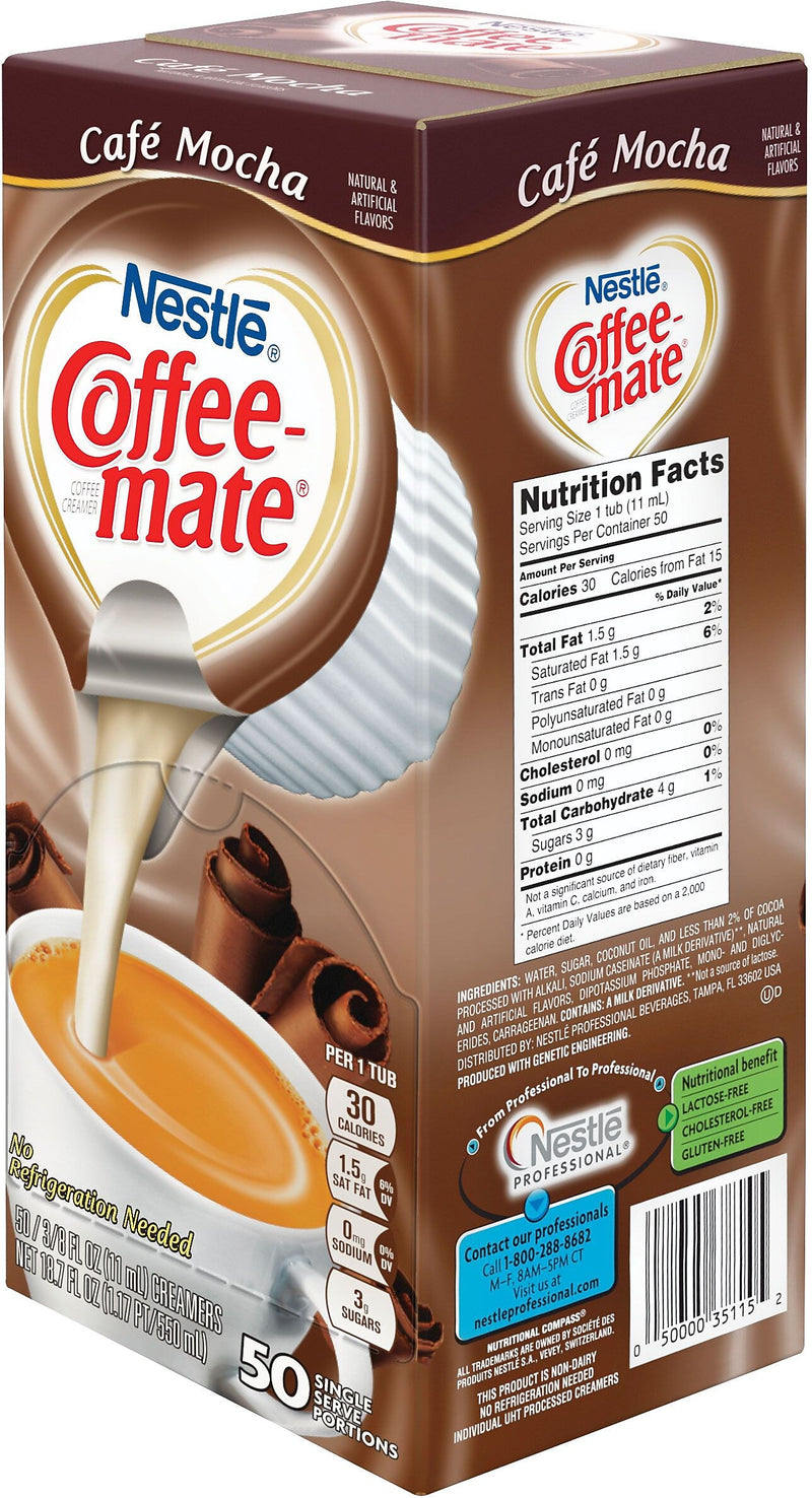 Coffee mate Café Mocha Liquid Creamer, 0.375 oz., 200/Carton (NES35115CT)
