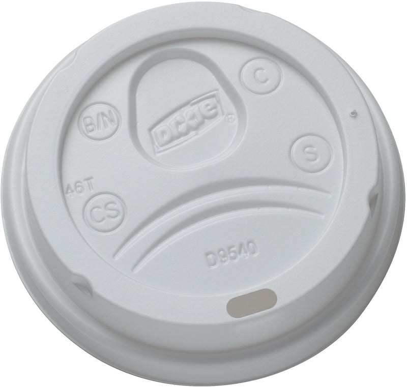 Dixie Medium Plastic Lid, White, 100/Pack (DL9540)