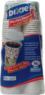 GP PRO Dixie 10 oz. Hot Cup & Lid Set, Coffee Haze, 300 Cups / 300 Lids