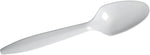 Dixie Plastic Teaspoon, 5-1/2" Medium-Weight, White, 1000/Carton (PTM21)