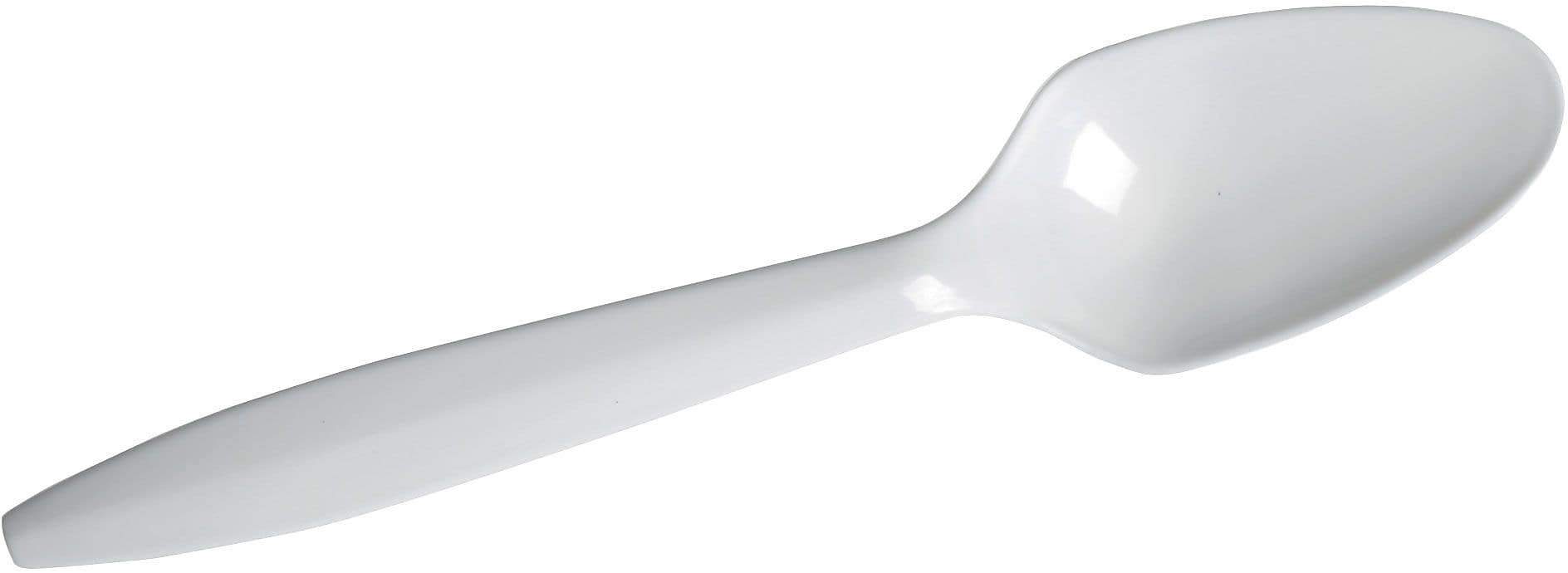 Dixie Plastic Teaspoon, 5-1/2" Medium-Weight, White, 1000/Carton (PTM21)