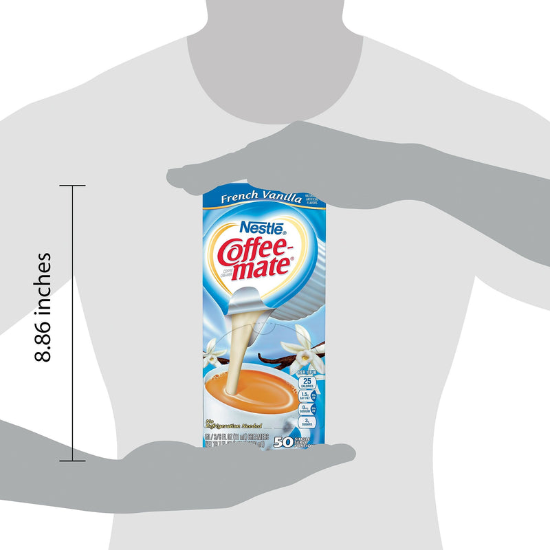 Coffee mate French Vanilla Liquid Creamer, 0.38 Oz., 50/Box (35170)