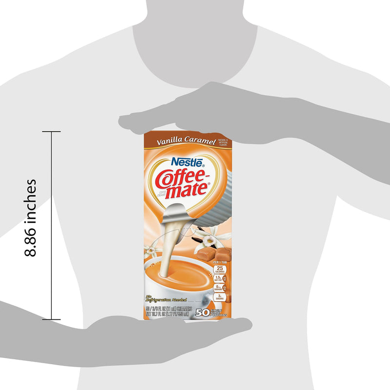 Coffee mate Vanilla Caramel Liquid Creamer, 0.38 Oz., 50/Box (79129)