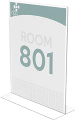 Deflecto® Superior Image® Double-Sided Sign Holder, 8.5" x 11", Clear Plastic (590801)