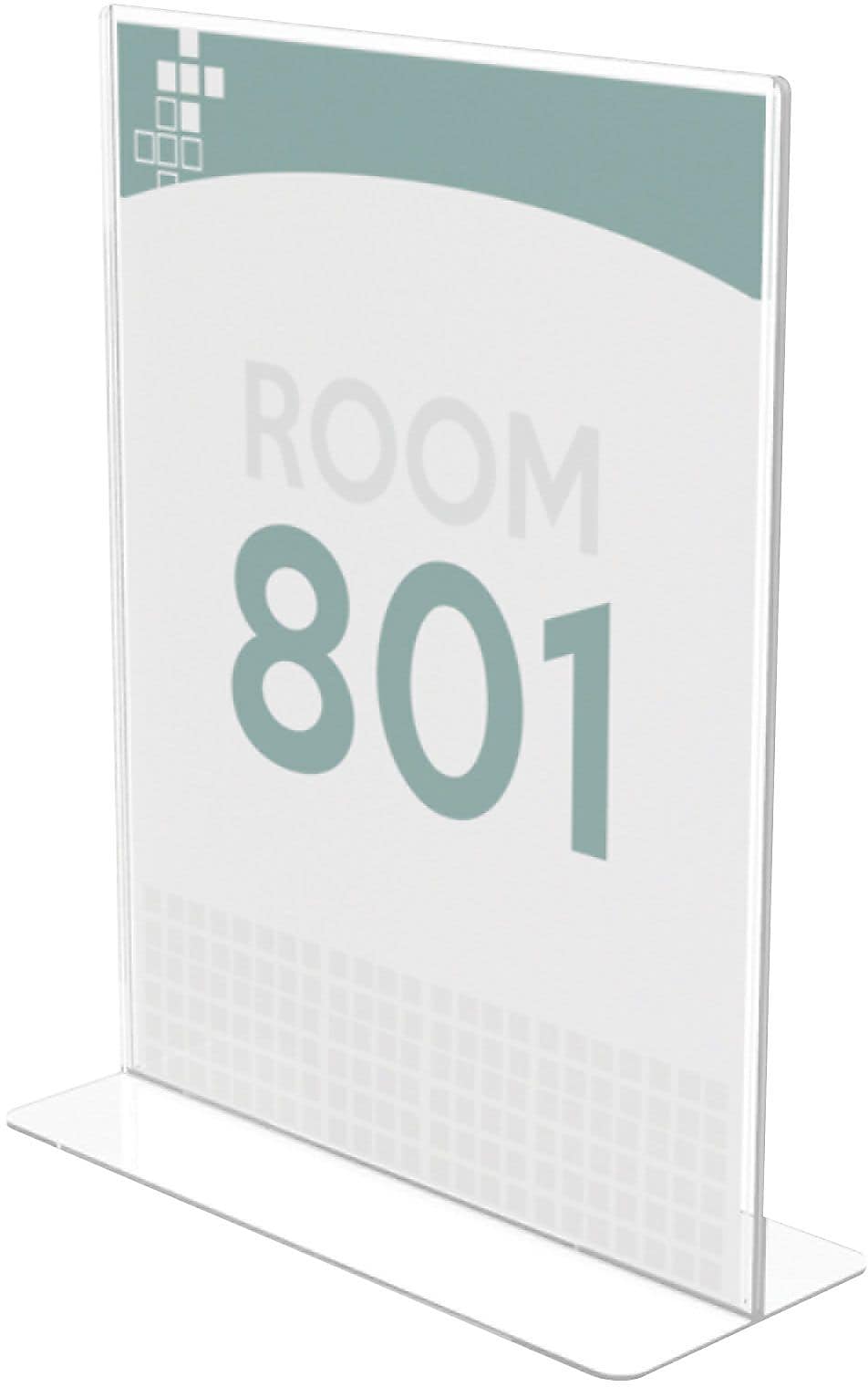 Deflecto® Superior Image® Double-Sided Sign Holder, 8.5" x 11", Clear Plastic (590801)