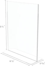 Deflecto® Superior Image® Double-Sided Sign Holder, 8.5" x 11", Clear Plastic (590801)