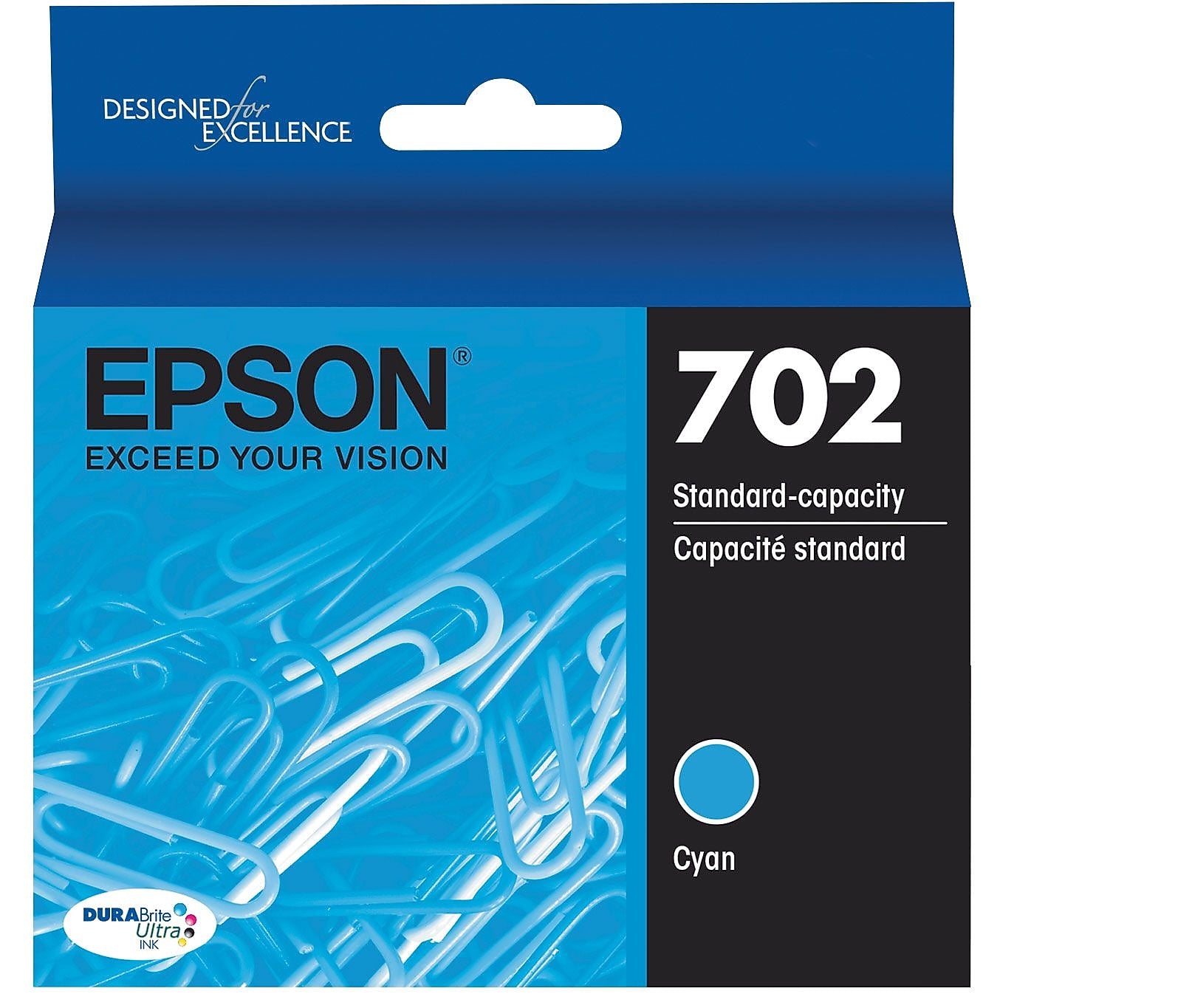 Epson T702 Cyan Standard Yield Ink Cartridge  (T702220-S)